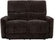Coaster® Navarro Dark Brown Chenille Upholstered Manual Recining Loveseat-1