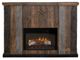 International Furniture Direct Loft Brown Mantel Fireplace Console-0
