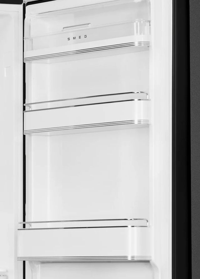 Smeg 50's Retro Style Aesthetic 11.7 Cu. Ft. Black Bottom Freezer Refrigerator-2