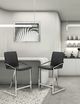 Mazin Furniture Jasmine Chrome/Black Counter Arm Dining Chair-3