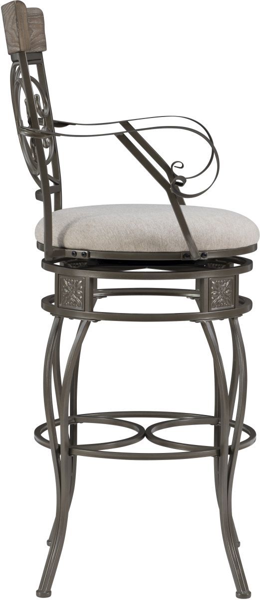 Powell® Bria Pewter Big and Tall Barstool-2
