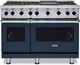 Viking® 7 Series 48" Slate Blue Pro Style Natural Gas Range with 12" Reversible Griddle-0