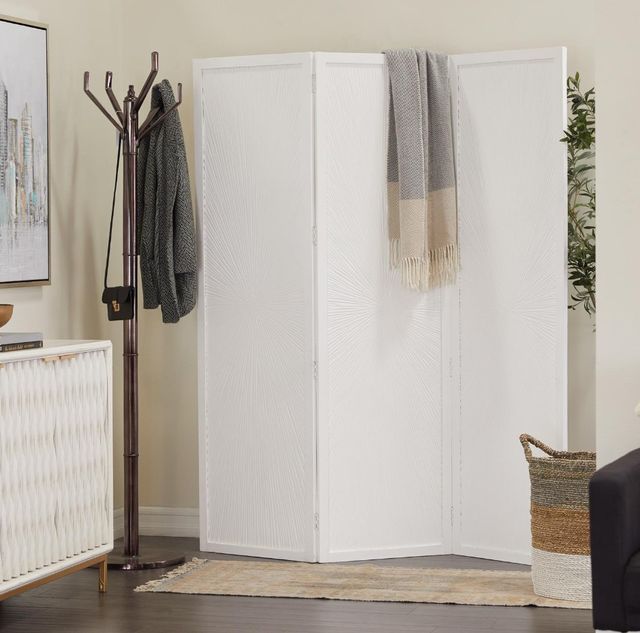 Deco Marche White 70" Room Panel Screen Divider-2
