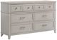 Bernards Nova II Gray 6-Drawer Dresser-0