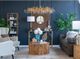 A & B Home Gold Leaf Table Decor with Marble Base-5