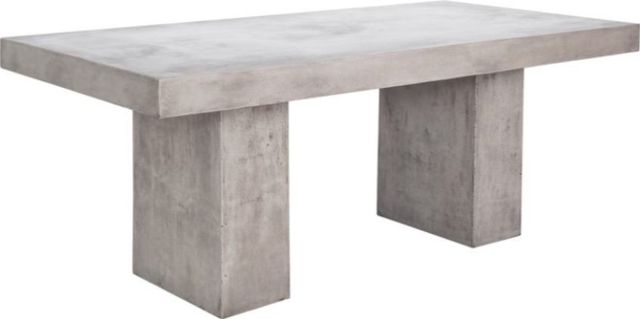 Moe's Home Collection Aurelius 2 Dark Grey Concrete Outdoor Dining Table-0