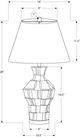 Monarch Specialties Inc. Black Resin Table Lamp with Ivory Shade-1
