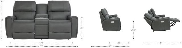 La-Z-Boy® Apollo Camel Power Reclining Loveseat with Console, Headrest, and Lumbar-5