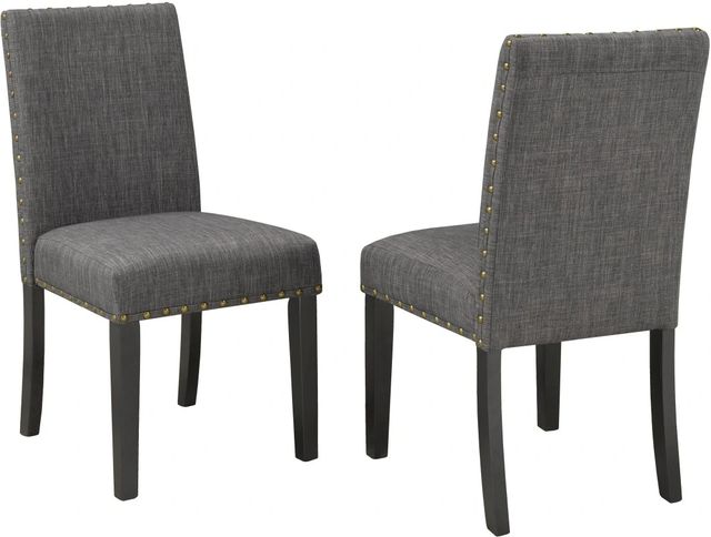 Brassex Inc. Avery 2-Piece Grey Side Chair Set-2