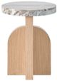 Universal Explore Home™ Nomad Riverine Marble Top Accent Table with Tech Oak Base -2
