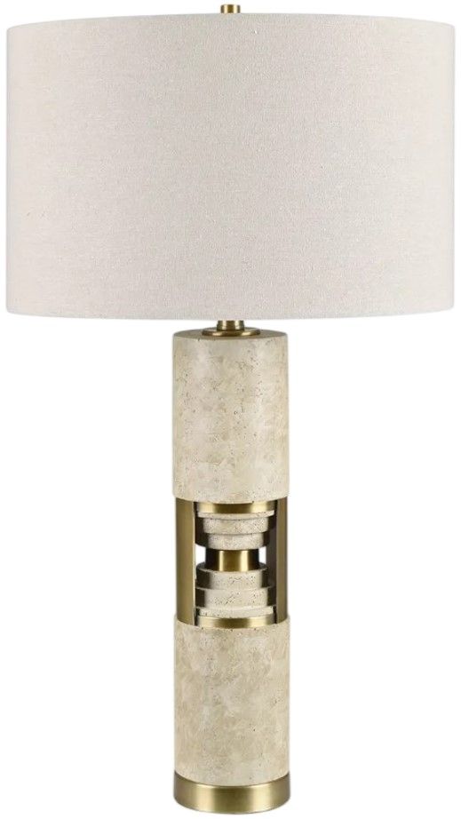 Crestview Collection Decker 2-Piece Beige Table Lamp Set-1