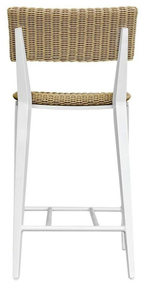 Uttermost® Calbas Honey/White Aluminum/Wicker Outdoor Counter Stool-4