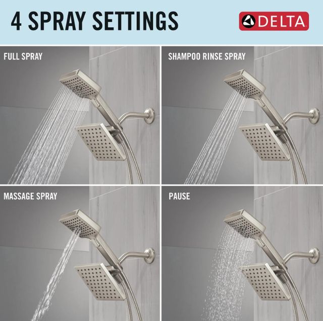 Delta Universal Showering Stainless 5-Setting Two-in-One Combination Shower with Additional Mount-3