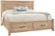 Artisan & Post by Vaughan-Bassett Cool Rustic Clear Maple California King Storage Plank Bed-0