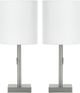 Monarch Specialties Inc. Set Of 2 17"H Black Metal Table Lamps-0