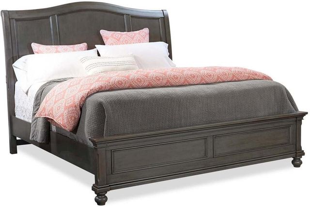 aspenhome® Oxford Peppercorn King Sleigh Bed-0