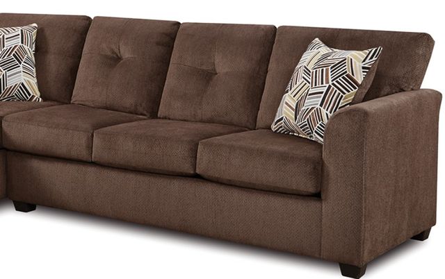 American Wholesale Furniture Kennedy 2-Piece Chocolate Sectional-2