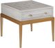 Bassett Mirror Perrine Graphite Gray End Table with Gold Base-0