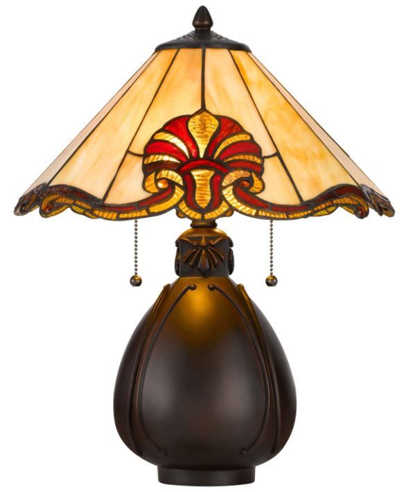 Cal® Lighting & Accessories Tiffany Dark Bronze Table Lamp-0