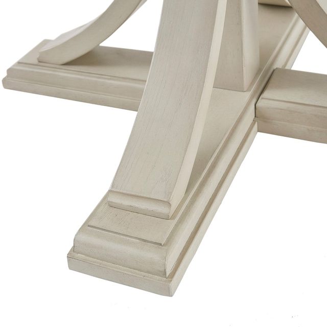 Olliix by Madison Park Signature Antique Cream Helena Round Dining Table-2