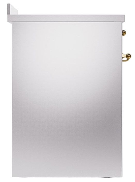 Ilve® Nostalgie II Noblesse 30'' Stainless Steel Pro Style Induction Range with Brass Trim-2