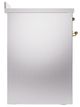 Ilve® Nostalgie II Noblesse 30'' Stainless Steel Pro Style Induction Range with Brass Trim-2