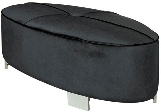 Coaster® Caldwell Black Tuxedo Upholstered Ottoman-0