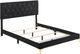 Coaster® Kendall Black/Gold Queen Upholstered Panel Bed-1