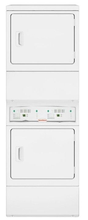 Speed Queen® Commercial 7.0 Cu. Ft. Dryer, 7.0 Cu. Ft. Dryer White Stack Laundry-0