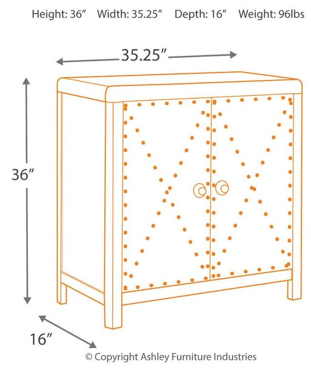 Signature Design by Ashley® Rock Ridge Gunmetal 36" Accent Cabinet-2