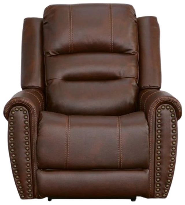 Flexsteel® Oscar Pumpernickel Power Recliner with Power Headrest-1