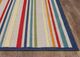 KAS Rugs Calla Ivory/Multi Stripes 5'x7' Area Rug-1