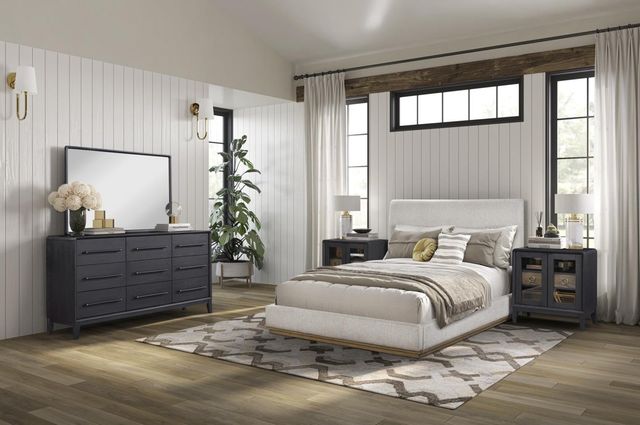 Bernards Elure Latte Queen Platform Bed-1