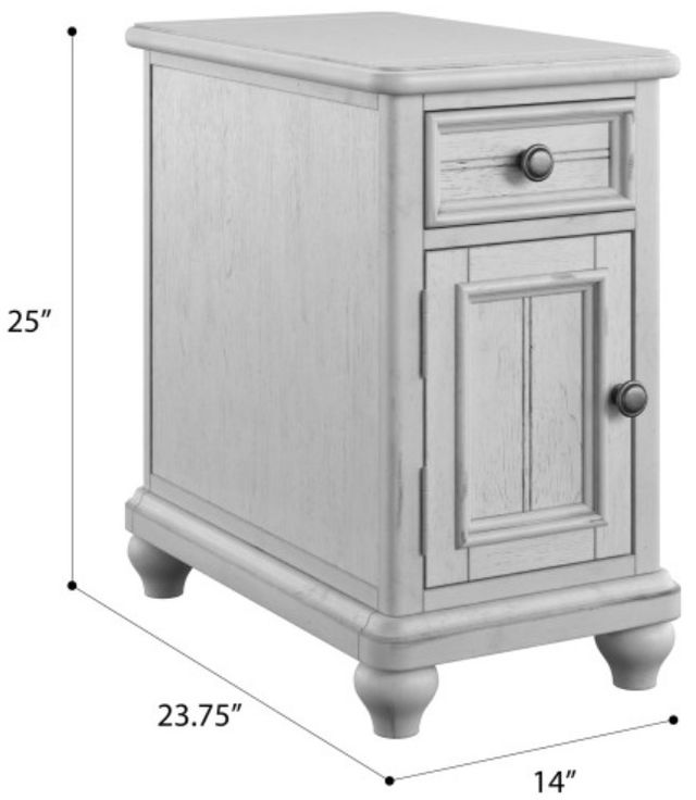 Emerald Home New Haven Oyster Shell Chairside Table-2