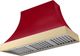 AGA Cascade 36" Piccadilly Red Wall Mounted Range Hood  with Polished Brass Trim-0