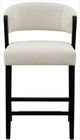 Bassett® Furniture Asher Bone/Ebony Upholstered Counter Stool-1