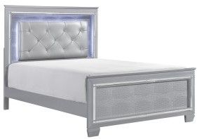 Mazin Furniture Allura Silver Queen Bed-1