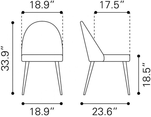 Zuo® Modern Silloth Brown/Black Dining Side Chair-2