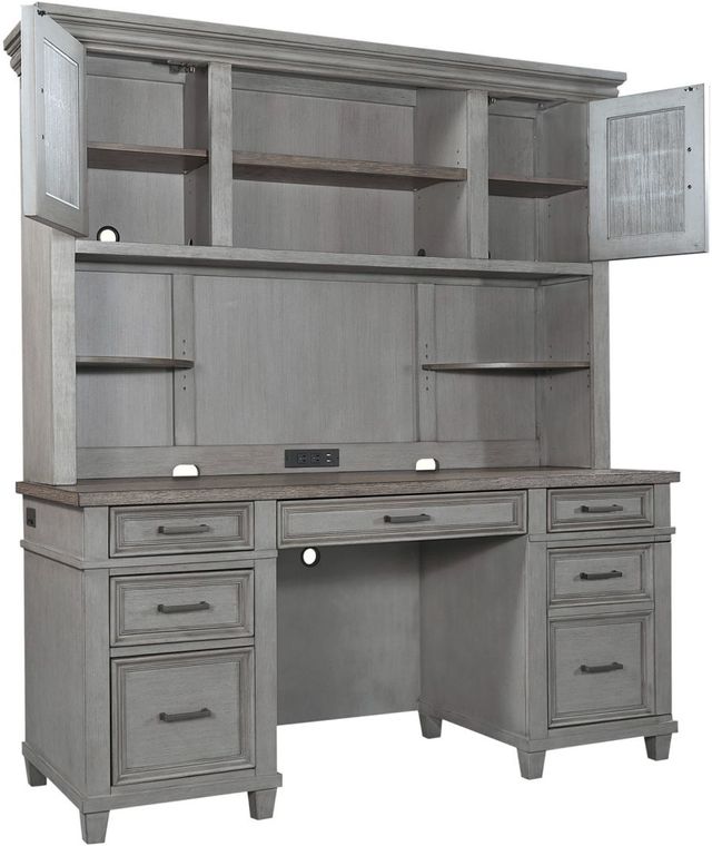 aspenhome® Caraway Aged Slate Credenza and Hutch-2