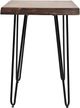 Jofran Inc. Nature's Edge Chestnut Chairside Table with Black Base-1