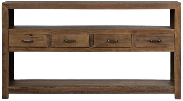 Classic Home Mattai Natural 4-Drawer Console Table-3