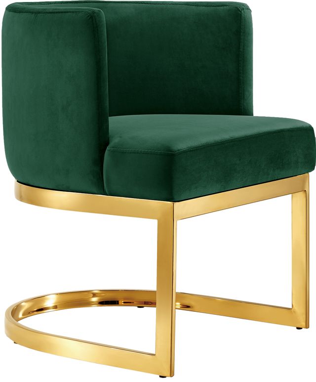 Meridian Furniture Gianna Green/Gold Velvet Dining Chair-0