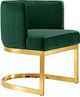 Meridian Furniture Gianna Green/Gold Velvet Dining Chair-0