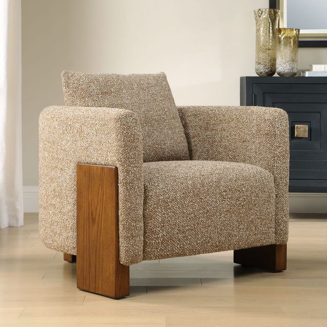 Uttermost® Halligan Warm Amber Upholstered Accent Chair-2
