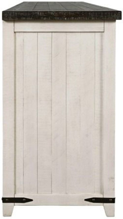 Jofran Inc. Madison County Brown/Vintage White Electric Fireplace Media Console-3