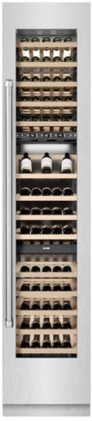 ZLINE 18" 9.0 Cu. Ft. Triple Zone 68 Bottle Right Hinge Column Wine Cooler in Satin Stainless Steel-3