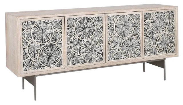 Home Trends & Design Jaipur Tribal Whitewash Sideboard-0