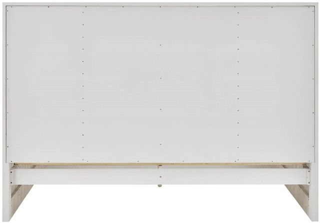 Universal Explore Home™ Oasis White Sandblasted Quartered Pine Shoreline Panel Queen Bed-3