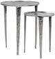 Classic Home Elinor 2-Piece Nickle Nesting Accent Table Set-0
