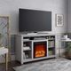 Ameriwood Home Edgewood Dove Gray 55'' Electric Fireplace Media Console-3